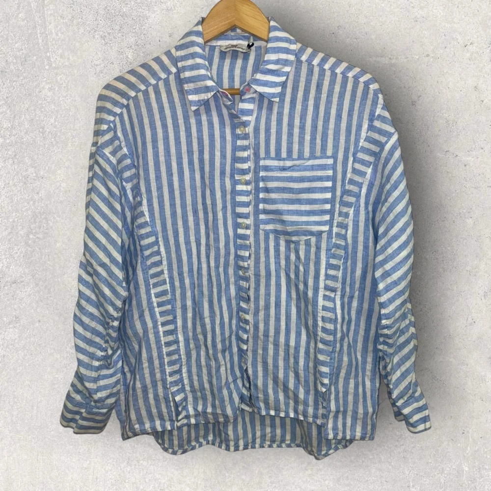 Vineyard vines 100% linen st Barths button down top - Picture 1 of 6